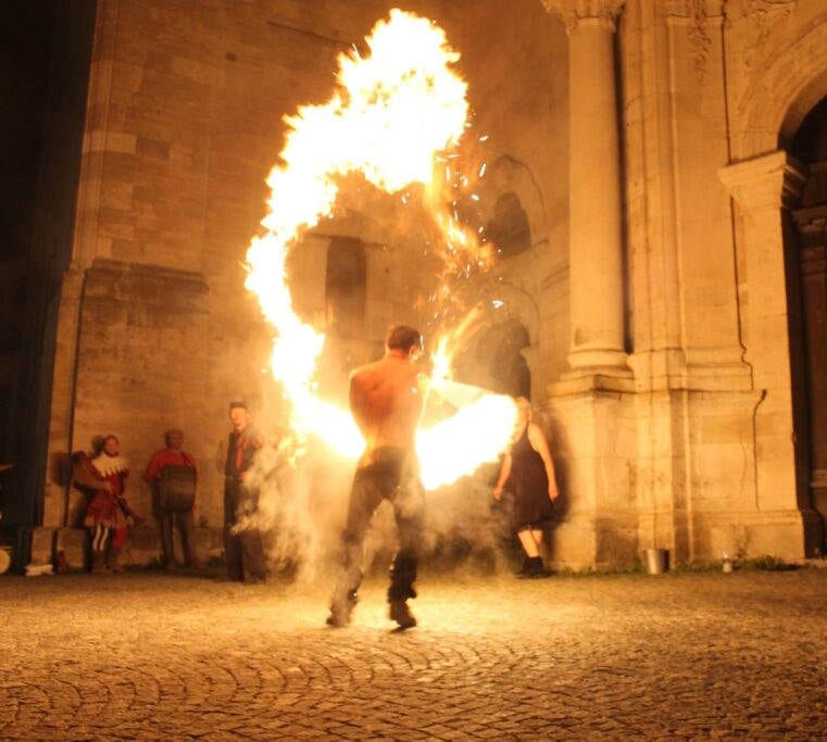 Feuershow in Ulm